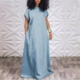 thumbnail image 2 of Sngxgn Women's Dresses Ribbed Long Sleeve Square Neck Tops Mini Dress(Blue,L), 2 of 8