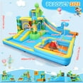 thumbnail image 5 of Veeboto Bounce House for 3-12 Years, Inflatable Water Slide with Climbing Wall, Ball Pool, Water Guns, Basketball Hoop, Ring Toss Game, Indoor/Outdoor Dinosaur-Themed Kids Bouncy Castle with Blower, 5 of 7