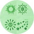 thumbnail image 1 of Ahgly Company Machine Washable Indoor Round Transitional Mint Green Area Rugs, 6' Round, 1 of 7