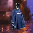 thumbnail image 1 of Poncho Imperméable à Manches Longues pour Adultes, Imperméable, pour Adultes Unisexes, Randonnée, Pêche, Taille M, Bleu, 1 of 9