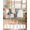 thumbnail image 2 of VEVOR Clothes Drying Rack, 2-Tier Telescopic Laundry Dryer Rack, Stainless Steel Drying Racks with 30 Windproof Holes and 2 Shoe Hooks, Free-Standing and Portable Hanger for Outdoor & Indoor Use, 2 of 9