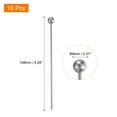 thumbnail image 2 of Uxcell 10Pcs Stainless Steel Cocktail Toothpicks, 4.25 Inch Metal Cocktail Picks Fruit Sticks, Silver Ball, 2 of 5