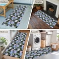 thumbnail image 5 of Purple Hydrangea 2'x6' Runner Rugs for Hallway Kitchen Bedside Non Slip Washable, Spring Floral Elegant Pastoral Flowers Entryway Rug Runners with Rubber Backing, Long Carpet Runner for Laundry Room, 5 of 8