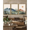 thumbnail image 6 of Drsoum Mountain Wall Art 16x24in3pcs Brown Framed Classic Retro Floral Wall Prints Farmhouse Kitchen Hallway Bedroom Decor, 6 of 6
