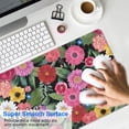 thumbnail image 4 of Long Mouse Pads for Desk,Pioneer Flower Floral Print Pattern Desk Mats on Top Of Desks, Desk Mouse Pad Extra Large with 3mm Non-Slip Base and Stitched Edge for Gaming,Office,Work,Home 31.5"x11.8", 4 of 6