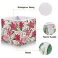 thumbnail image 3 of Foldable Fabric Storage Bin Home Cubes Clothing Organizer Bins Large Collapsible Box Basket for Home Organizer Red Flowers and Leaves, 3 of 7
