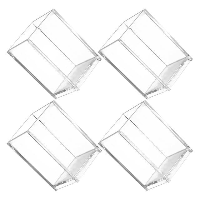 WRITWAA 4Ud Organizador De Escritorio Transparente Para Bolígrafo Y Material De Calidad Duradera