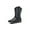 Black, variant on Apakowa Kids Cowboy Boots - Cowboy and Cowgirl Boots for Boys and Girls, Mid-Calf Square Toe Western Rodeo Boots with Embroidery and Side Zipper (Toddler/Little Kid/Big Kid)