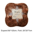 thumbnail image 5 of Blanket Polyester Blanket 1Pc 80 * 120Cm Long Plush Blanket,Winter Solid Color Nap Blanket,Double-Layer Blanket,Coffee Color,Coffee Color, 5 of 6