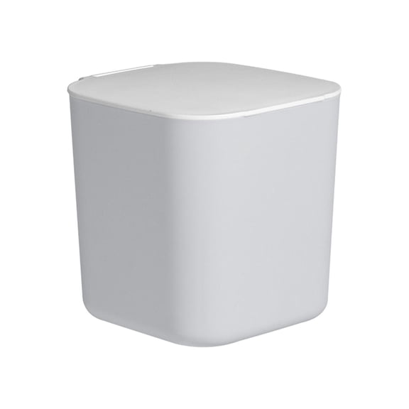 Mini Desk Trash Can with Lid Swing-Lid Tiny Countertop Garbage Bin Small Table Top Plastic Covered Waste Basket Harlik