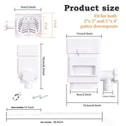 Rainwater Collection Diverter – Fits 2x3 or 3x4 Downspouts, Adjustable Valve & Filter, Rain Barrel Connector Kit