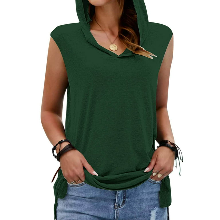 Hot6sl Hooded Tank Top Women Clearance - Women's Summer Sleeveless Tank Top  T-shirt for Athletic Exercise Relaxed Breathable 