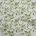 thumbnail image 1 of oneOone Cotton Silk Light Green Fabric Florals Craft Projects Decor Fabric Printed By The Yard 42 Inch Wide, 1 of 4