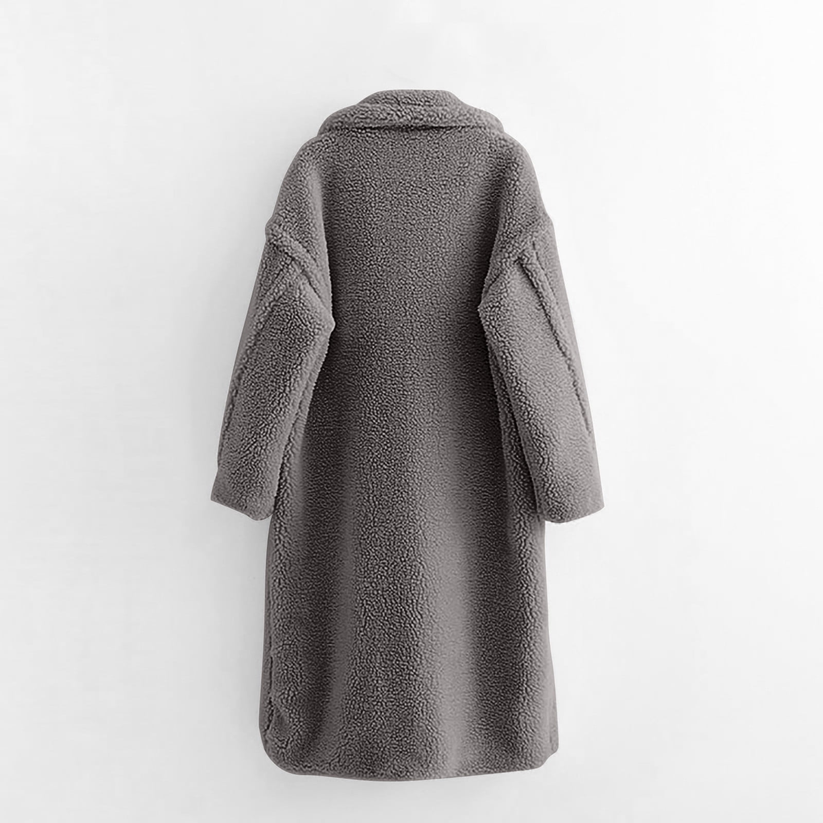 週末値下げ⭐PHEENY アルパカ Shaggy coat Grey Women Long Sherpa Coat Fuzzy Faux Fur Trench Jackets Winter Fleece