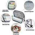 thumbnail image 4 of Standing Pencil Case with Base Large Capacity Stationery Pouch Pen Bag with Zipper for Women Men Watercolor Clipart Snowmen, 4 of 7