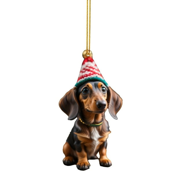 Teissuly 2023 Dachshund Dog Car Interior Pendant Christmas Christmas Tree Decoration Hanging Ornament Holiday Home Decoration Teissuly WER202310161092