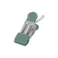 thumbnail image 1 of Dipped Plastic Pants Clip, Metal Windproof Clothes Hanger for Drying, Compact Stainless Steel Pants Rack, Strong Clip for Organizing Clothes, Household Use, Silver/Black, 1 of 3