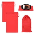 thumbnail image 1 of Uxcell 2-Pack Bolsa para Gafas de Esquí, 9.8" x 5.9" Bolsas Suaves de Microfibra con Cierre de Cordón para Gafas de Nieve Rojas, 1 of 7