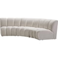 thumbnail image 3 of Meridian Furniture Infinity Cream Velvet 3pc. Modular Sectional, 3 of 4