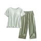 thumbnail image 1 of Set de Lavado Corporal para Mujeres Casual Suelto con Cojín de Pecho Cuello Redondo Conjunto de Pantalones Cortos de Manga Corta, Traje de Dos Piezas para Diario, 1 of 6