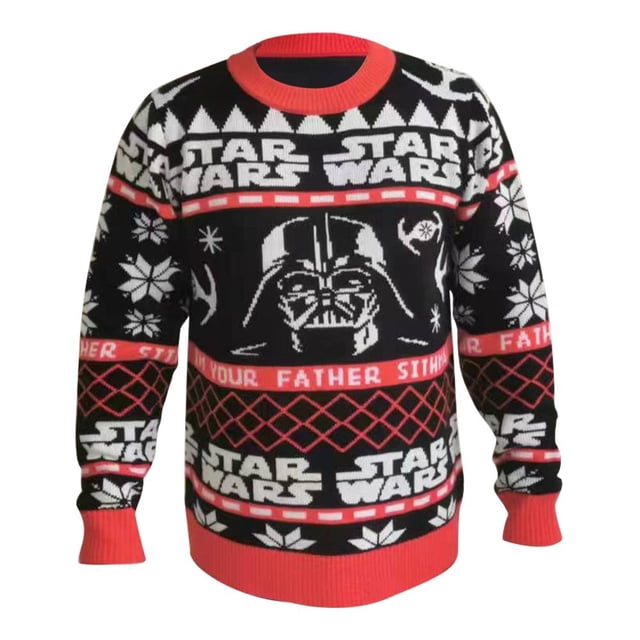 Suéter Star Wars Para Hombre Diseño Navideño Talla CH Color Negro