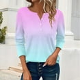 thumbnail image 2 of ZJXFGS 3/4 Length Sleeve Womens, Tops Tops for Women Trendy Summer, Women's Long Sleeve T Shirt Round Neck Casual Tops, Business Casual Tops for Women Pink L, 2 of 5