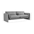thumbnail image 3 of Meridian Furniture Stylus Grey Boucle Fabric Sofa, 3 of 18