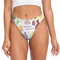 thumbnail image 1 of Balery Happy Easter1 Tangas de Algodón para Mujer con Estampado – Ropa Interior Sexy, Transpirable, G-string-XX-Large, 1 of 6