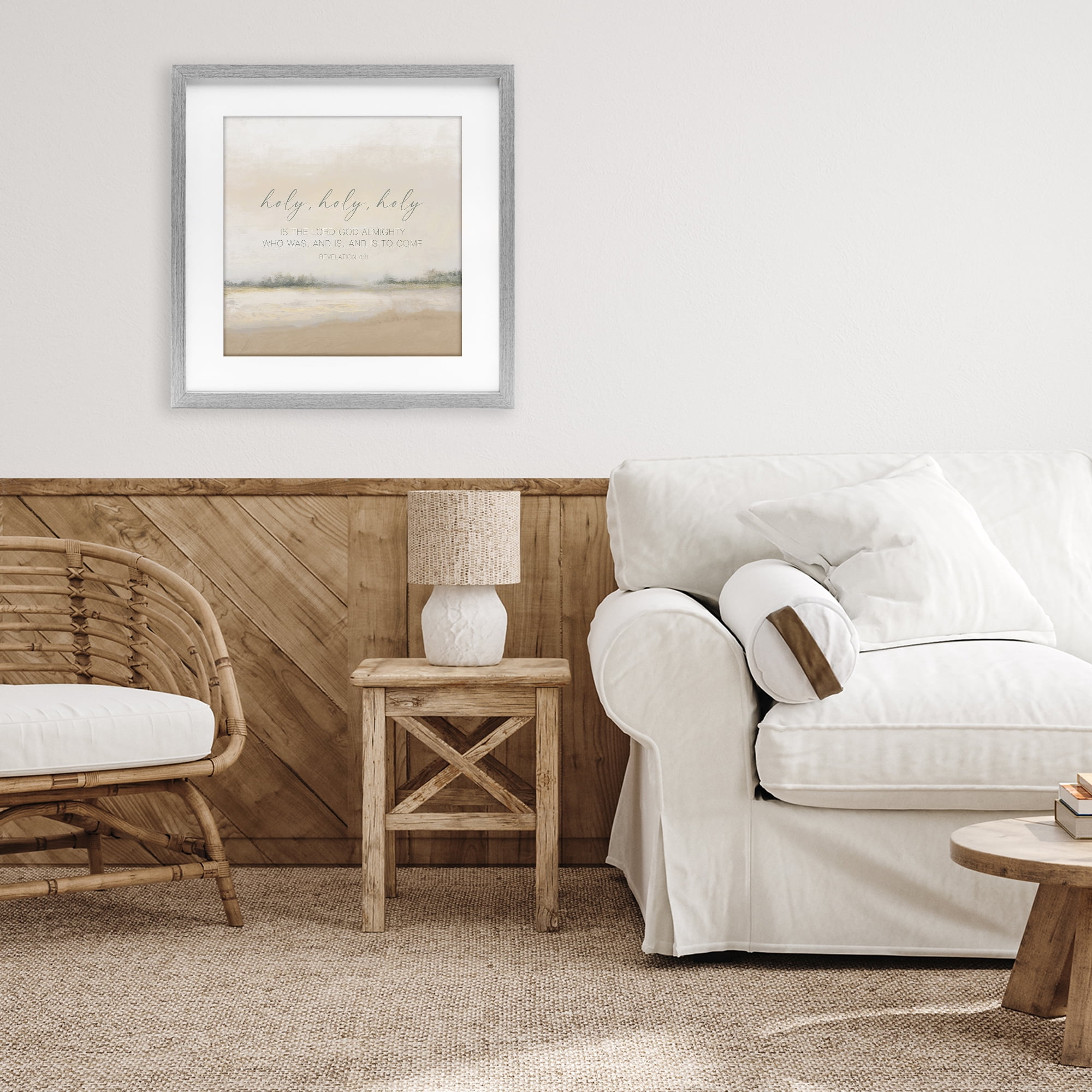 Stupell Industries Holy Revelation Proverb Gray Framed Print Under Glass, design by John Spaeth