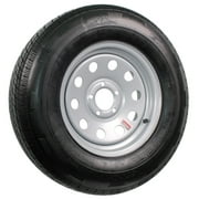 ECUSTOMRIM 2-Pack TowMax Trailer Tires On Rims ST215/75R14 LRC 5-4.5 Modular Wheel Silver