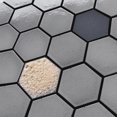 thumbnail image 2 of Lugo 12.1" x 10.43" Lava Stone Mosaic Floor and Wall Tile in Grey (Pack of 9), 2 of 7