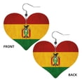 thumbnail image 2 of Leather Heart Earrings Dangle For Women Vintage Bolivian Flag Love Earrings Drop For Women, 2 of 6
