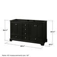 thumbnail image 2 of Wyndham Collection WCS202060DKGCXSXXMXX Deborah 59-1/4" Double Free Standing Wood Vanity, 2 of 7