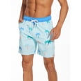 thumbnail image 2 of Biezeib Men's Summer Casual Beachwear Shorts Tropical Tree/Contrast Color Drawstring Sports Shorts, 2 of 6