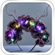 thumbnail image 1 of wonima44 Light Up Halloween Headband Rose Flower Crown Headbands Glowing Black Antler Headpieces Halloween Cosplay Hair Accessories for Women, 1 of 1