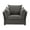 Gray, variant on Aukfa Oversized Accent Chair, Chenille Armchair, Deapseat Sofa Lounge for Home, Office, Green