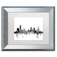 thumbnail image 2 of Trademark Fine Art "Grand Rapids MI Skyline B&W" Canvas Art by Michael Tompsett, White Matte, Silver Frame, 2 of 4