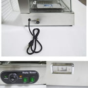 INTBUYING 3 Tiers Electric Food Warmer Dessert Display Cabinet Heated Case 30-110 ℃