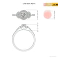 thumbnail image 4 of ANGARA Natural 0.3 Ct. Diamond Halo Engagement Ring in 14K White Gold for Women (Ring Size: 11.5), 4 of 9