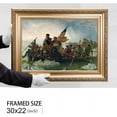 thumbnail image 6 of HFDF Washgton Crossg the Delaware by Emanuel Leutze, Giclee Prt w/Golden for Wall Decor. Picture: Total w/Frame: 10x8inch Unframed, 6 of 6