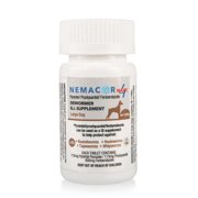 Nemacor Maxx 4 Broad Dewormer and GI Supplement | Dogs 46-118 lb | Beef Flavor | 2 Tablets
