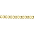 thumbnail image 3 of Auriga Fine Jewelry 10K Yellow Gold 6.5 mm Semi-Solid Curb Link Chain Necklace for Women 20", 3 of 6