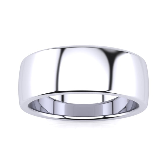 SuperJeweler Mens 8MM High Grade Stainless Steel Wedding Band