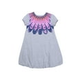 thumbnail image 2 of Kidsy Jupe à Bulles pour Filles Robe en Coton Péruvien &8211; Col Rond, Manches Courtes, Gris Chiné, 5, 2 of 4