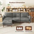 thumbnail image 2 of Vesgantti 97" Modular Sectional Sofa, L-Shaped Corduroy Couch with Movable Ottoman, Deep Seat and Spring Cushions for Living Room, Bedroom, Apartment, 2 of 7