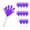 Purple/White, variant on Windy City Novelties 12-Pack 7-Inch Mini Hand Clappers - Bulk Noisemakers for Parties, Celebrations, and Events - Purple