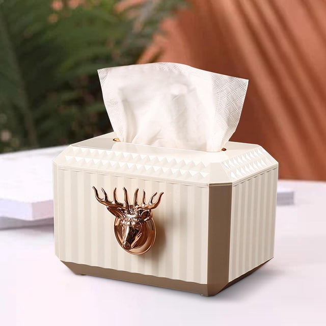 Caja de Pañuelos Faciales Soledad Soporte de Papel para Dormitorio Blanco