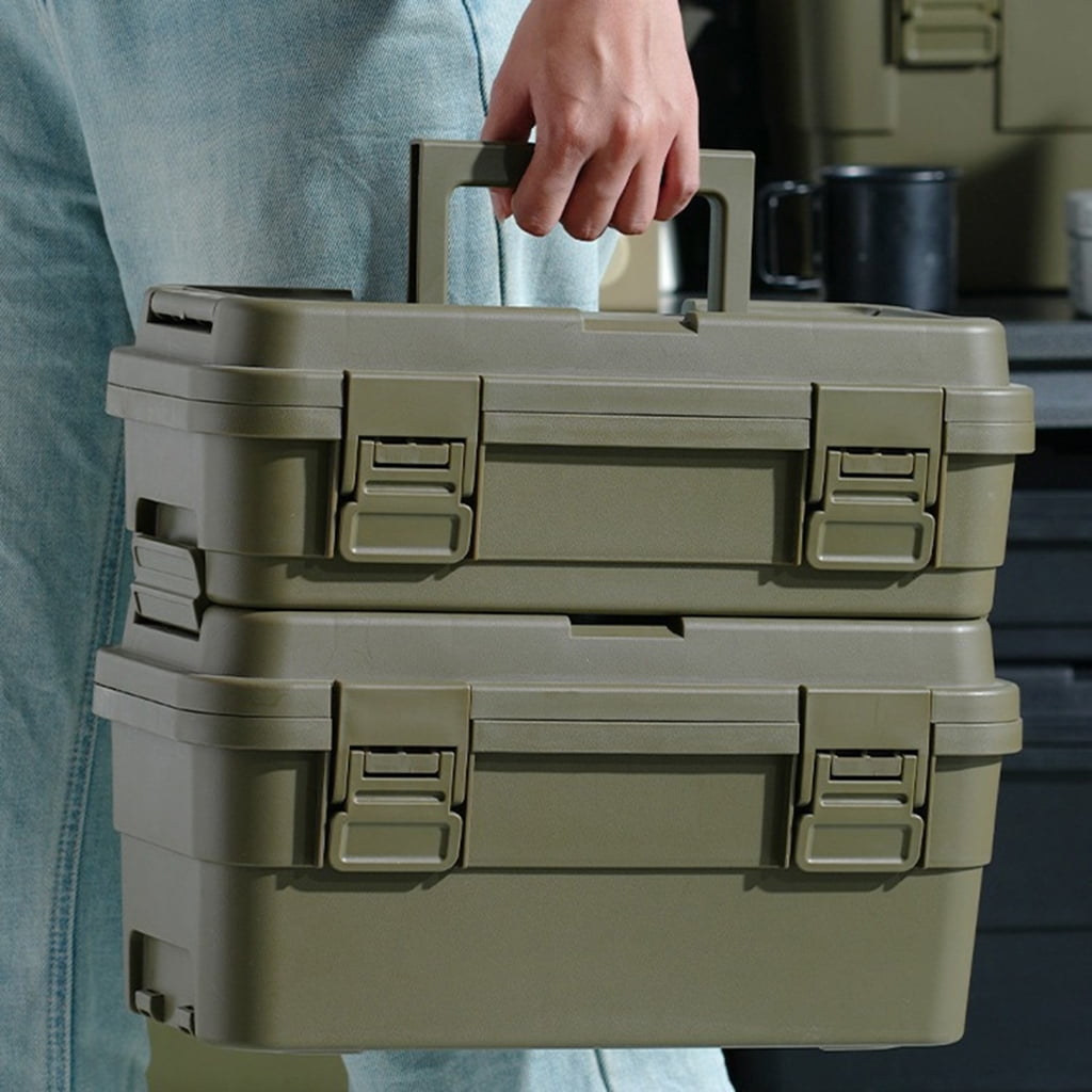 Plastic Tool Box Organizer Medium 6.5L And Small 4L Sizes Feature Secure Lock Layered Compartments For Efficient Storage