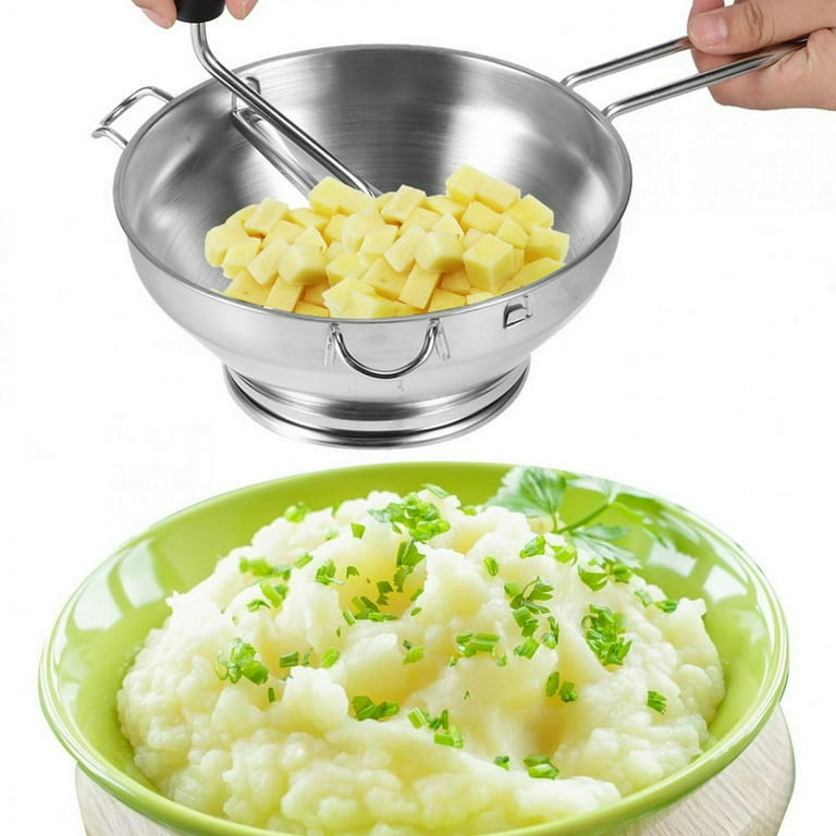 Rotary Food Mill Potato Ricer with 3 Interchangeable Disks Great for Making Puree or Soups of Vegetables Baby Foods Stainless Steel Kitchen Mills