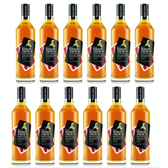 Pack de 12 Whisky Black Jack 750 ml